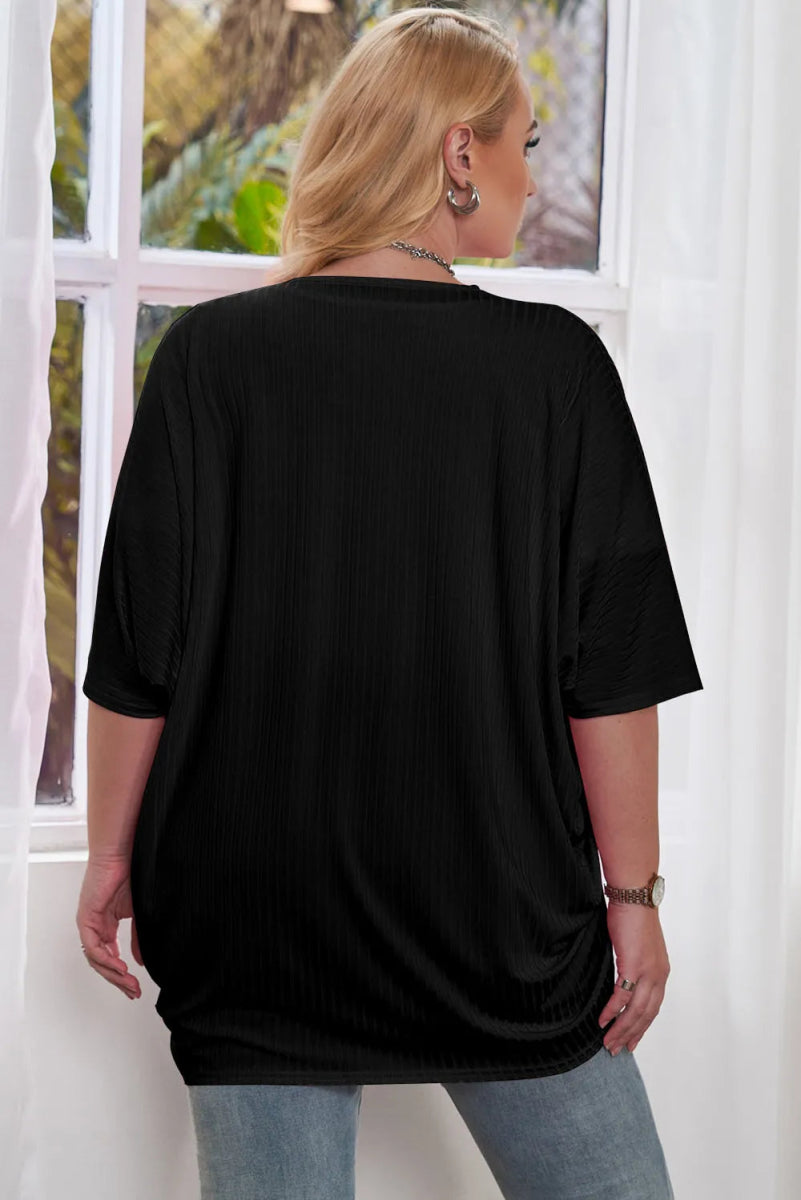 Plus Size Ribbed Cocoon Cover Up - Deb Shops
