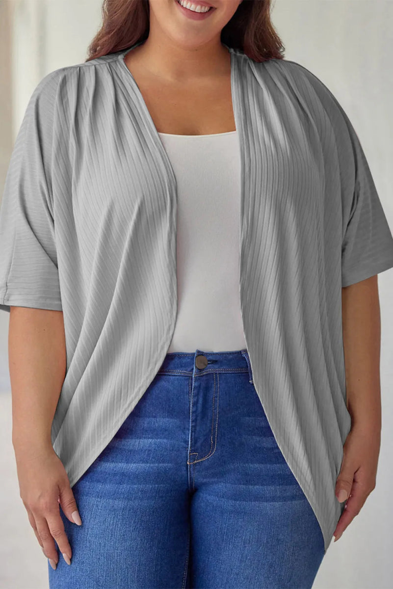 Plus Size Ribbed Cocoon Cover Up - Deb Shops