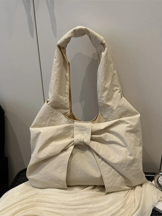 Ruched Bow Shoulder Bag - Deb Shops