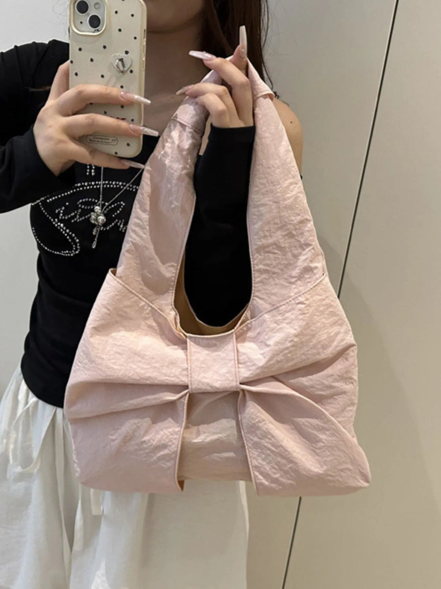 Ruched Bow Shoulder Bag - Deb Shops