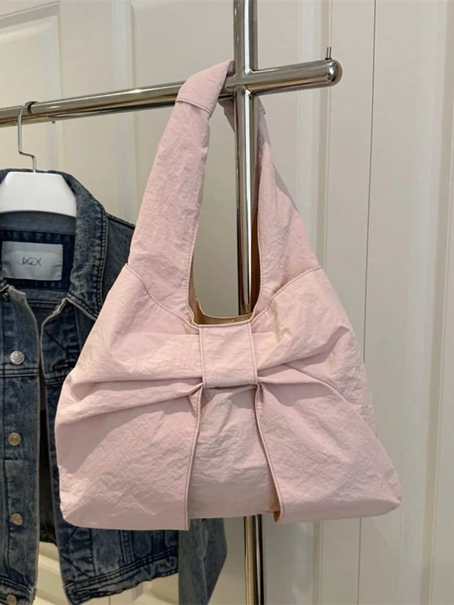 Ruched Bow Shoulder Bag - Deb Shops
