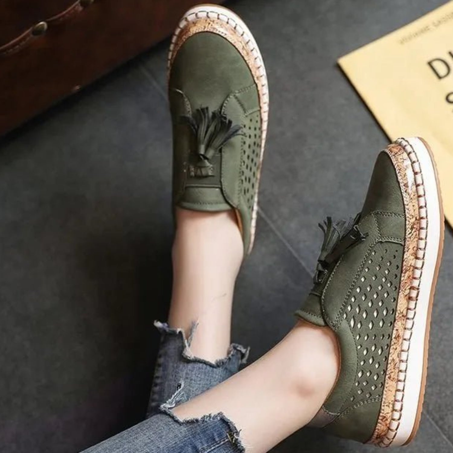 Tassel Round Toe Loafers - Deb Shops
