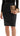 Women's Faux Leather Pencil Skirt Elegant High Waist Bodycon Skirt Back Split - Debshops