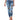 Waist Skinny Patchwork Irregular Ribbed Holes Pencil Stretch Slim Jeans - Debshops