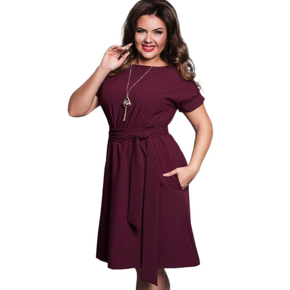 Maxi Straight Solid  Elegant Dress With Belt - Debshops