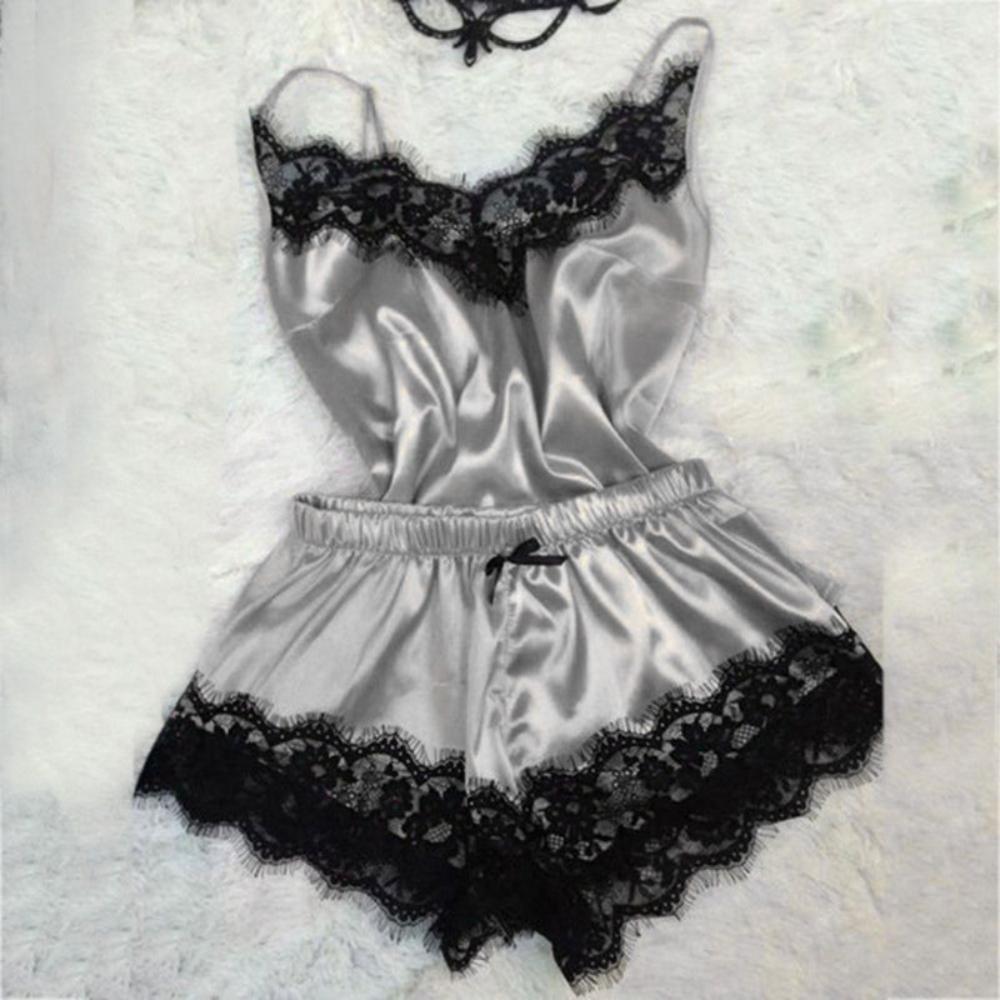 Silk Lace Sleep-Wear Pajamas - Debshops