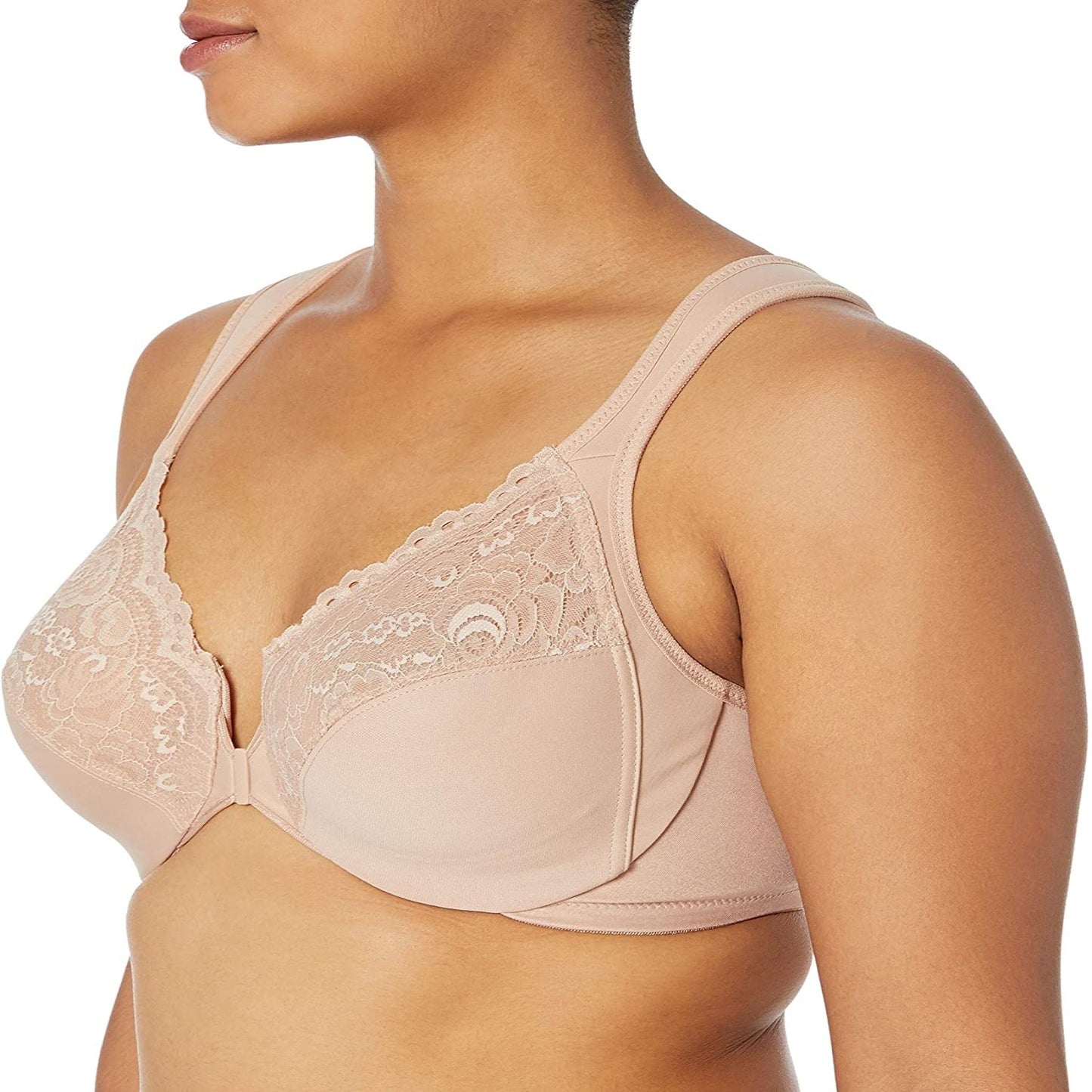 Plus Size Full Figure Wonder-wire Front Close Bra - Debshops