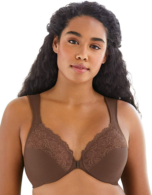 Plus Size Full Figure Wonder-wire Front Close Bra - Debshops