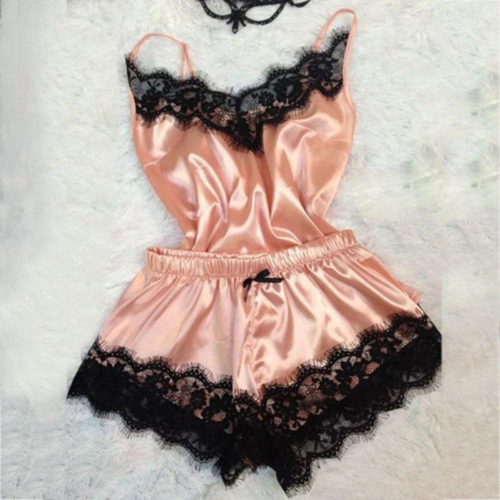 Silk Lace Sleep-Wear Pajamas - Debshops