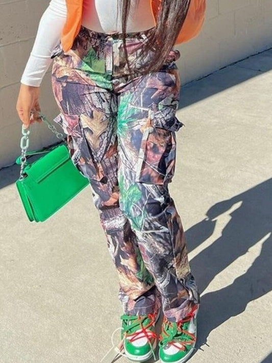 Plus Size Camouflage Cargo Pants - Deb Shops