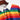 Rainbow Patchwork Button Turn-down Crop Pullover - Debshops