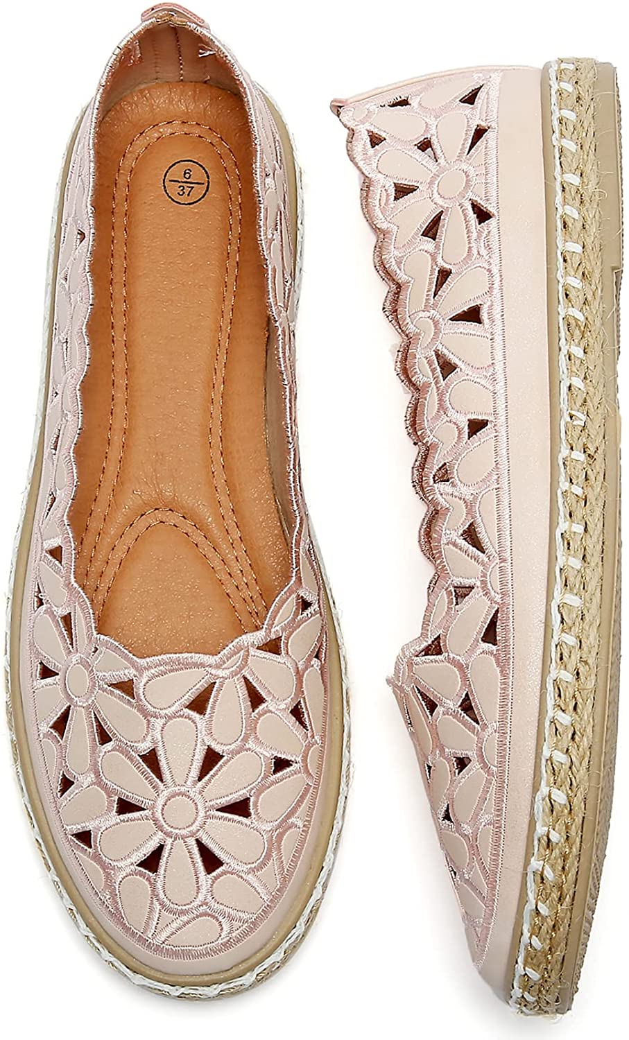 Women’s Ballet Flat Daisy Round Toe Slip On Rope Loafers - Debshops