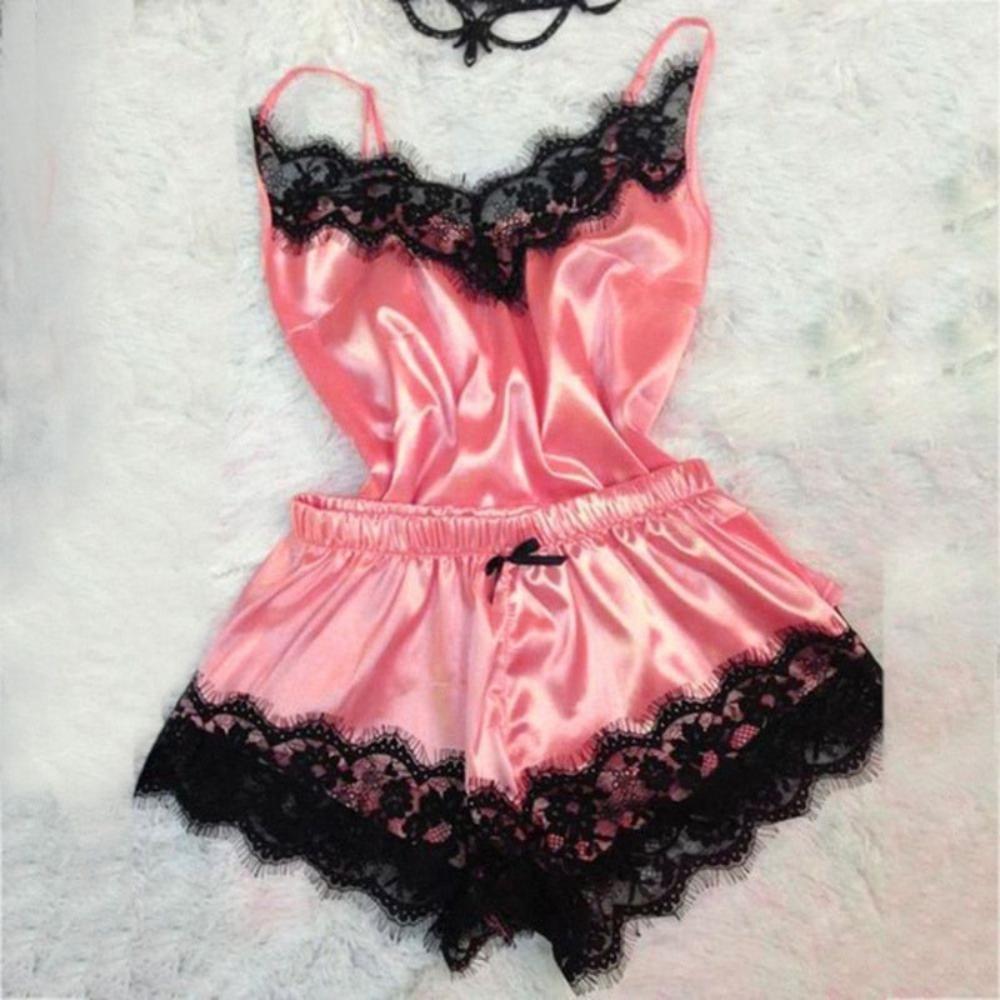 Silk Lace Sleep-Wear Pajamas - Debshops