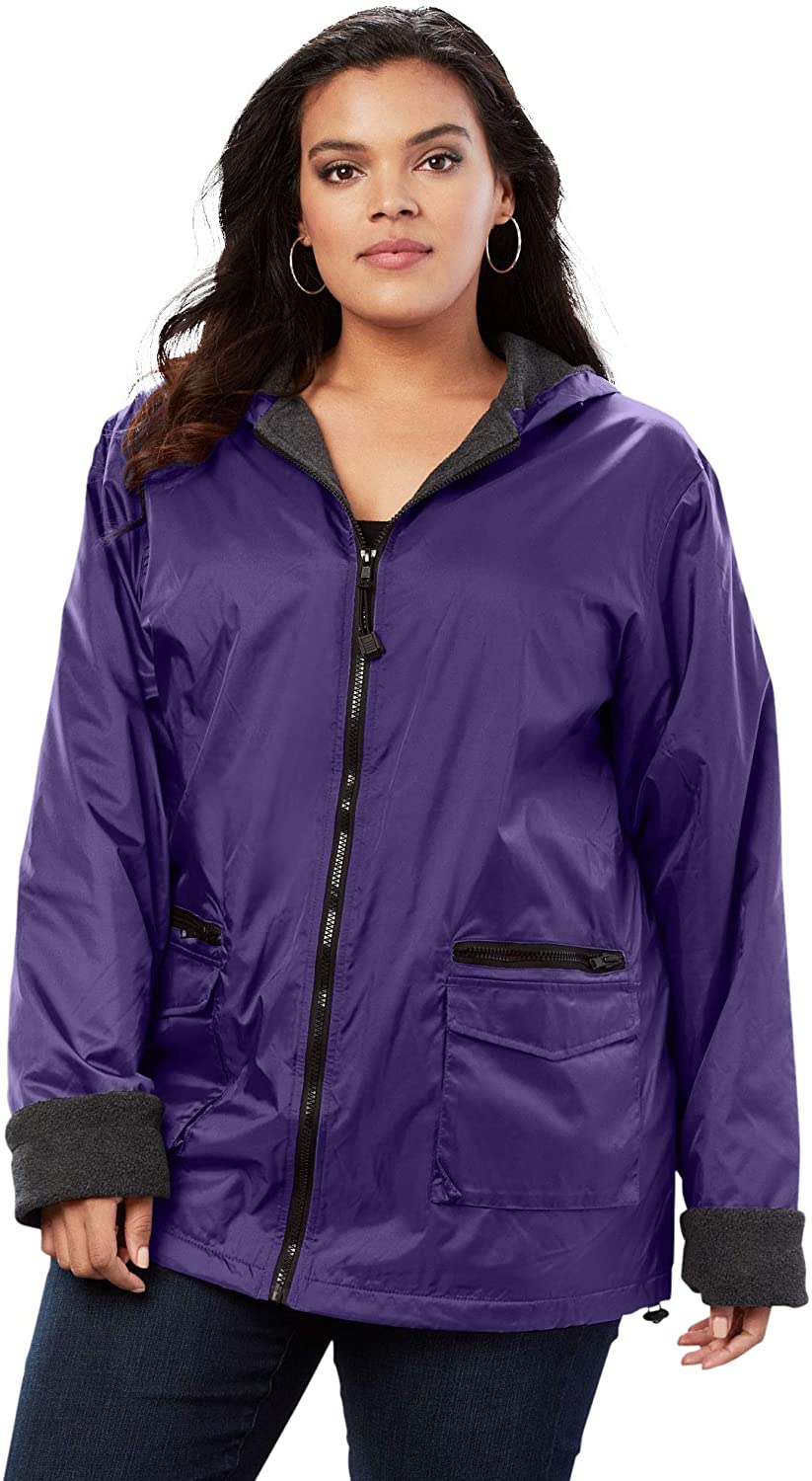 Hooded Jacket with Fleece Lining Lightweight - Debshops
