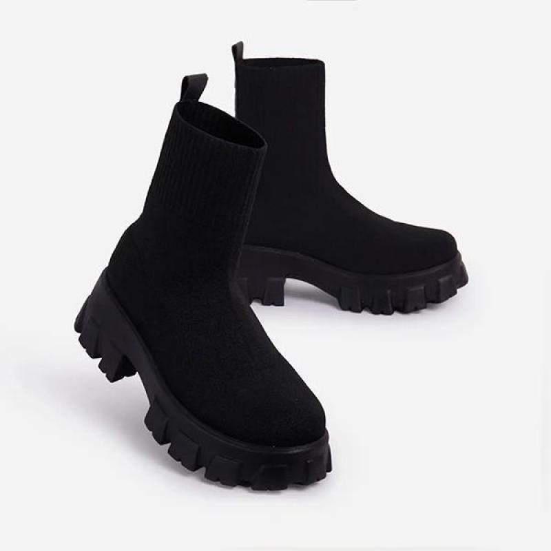 Couple Socks Shoes Knitted Short Boots - Debshops