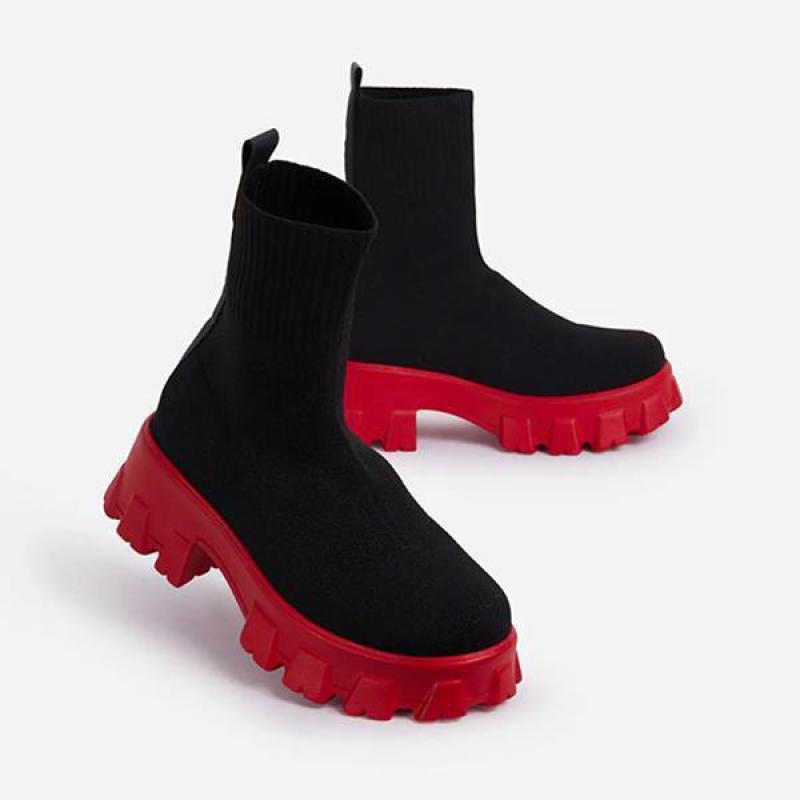 Couple Socks Shoes Knitted Short Boots - Debshops