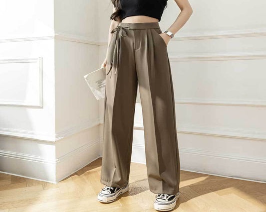 Elastic Waist Wide Leg Pants - Debshops