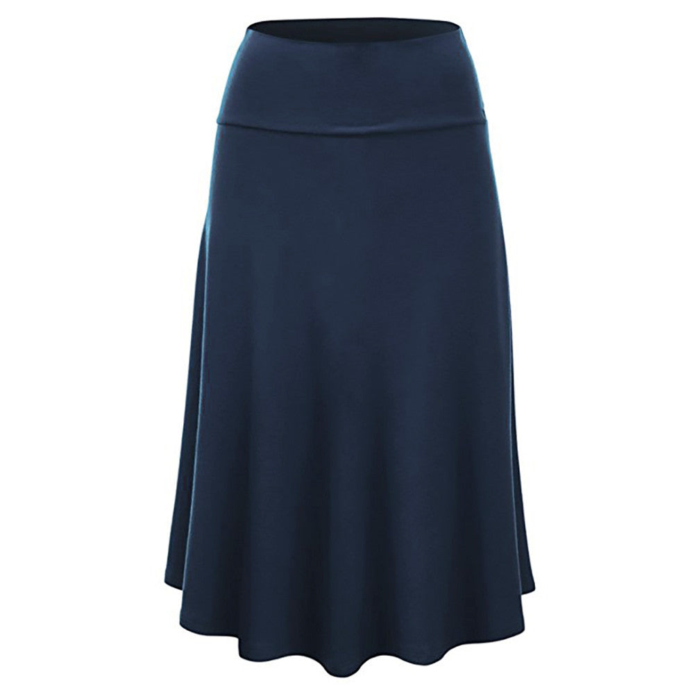 Flare Hem High Waist Midi Pleated Skirt - Debshops