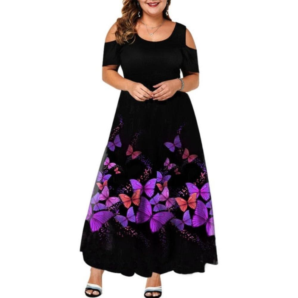 Large Size Elegant Dress Hollow Out - Debshops