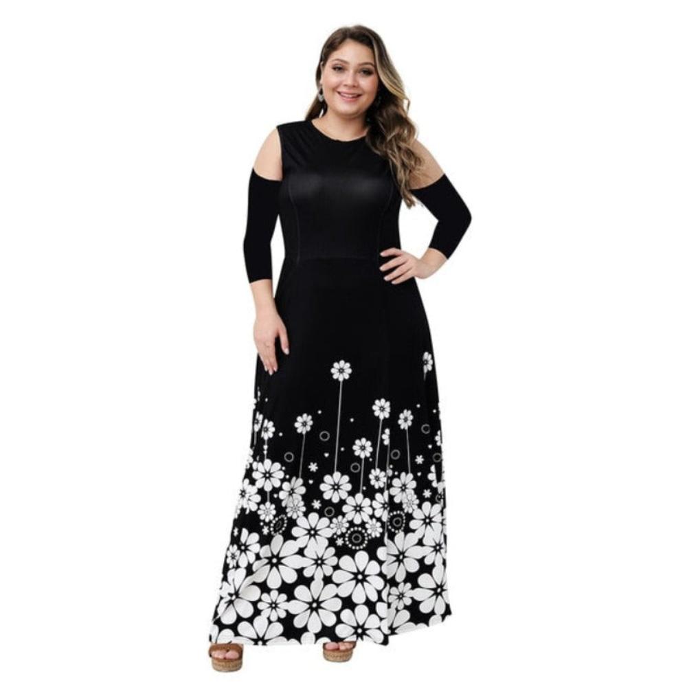 Large Size Elegant Dress Hollow Out - Debshops