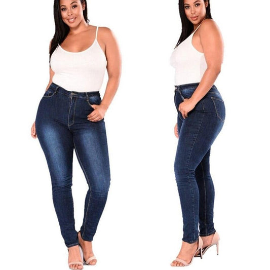 Stretch Slim Denim Skinny Jeans High Waist Pencil Zipper - Debshops