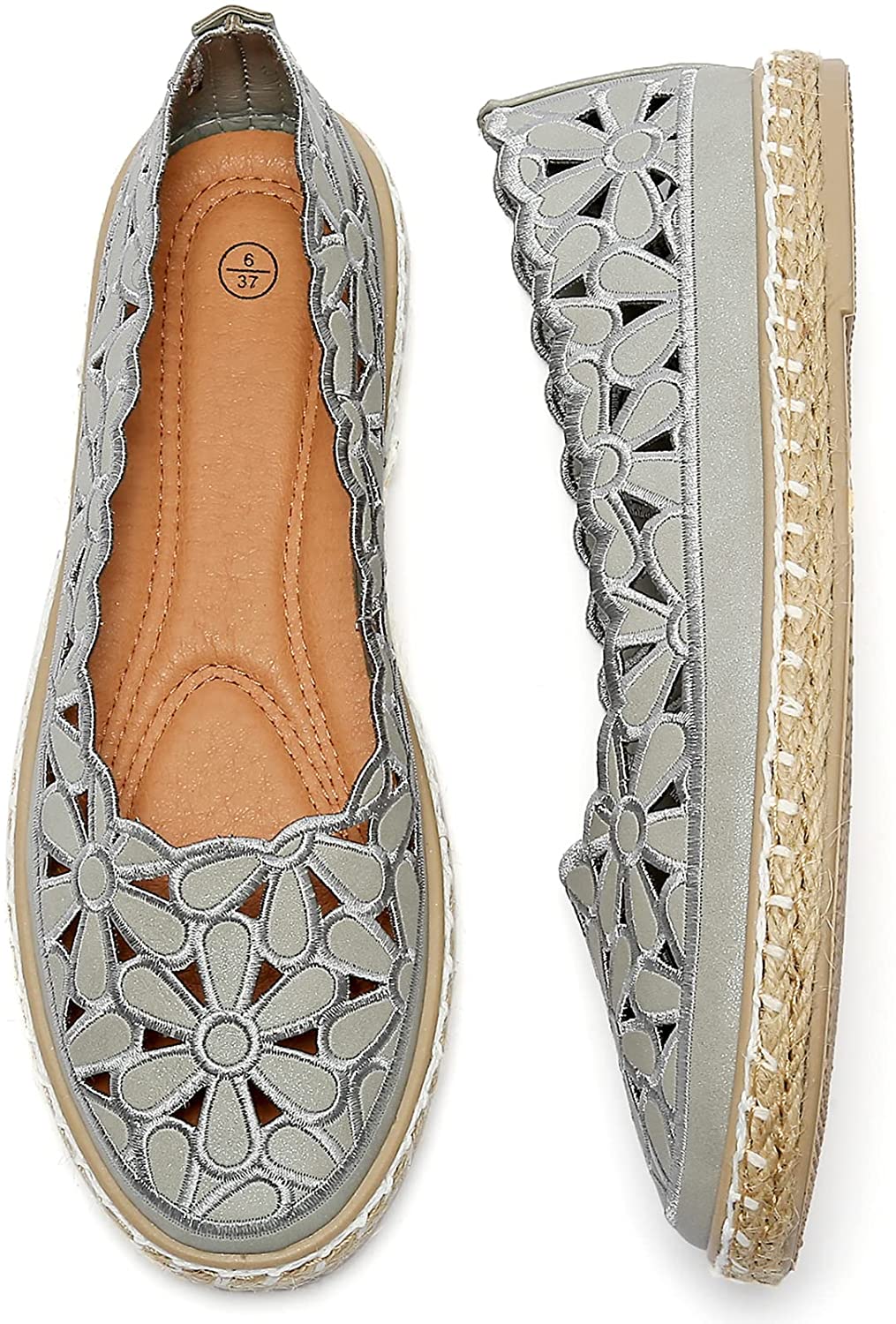 Women’s Ballet Flat Daisy Round Toe Slip On Rope Loafers - Debshops