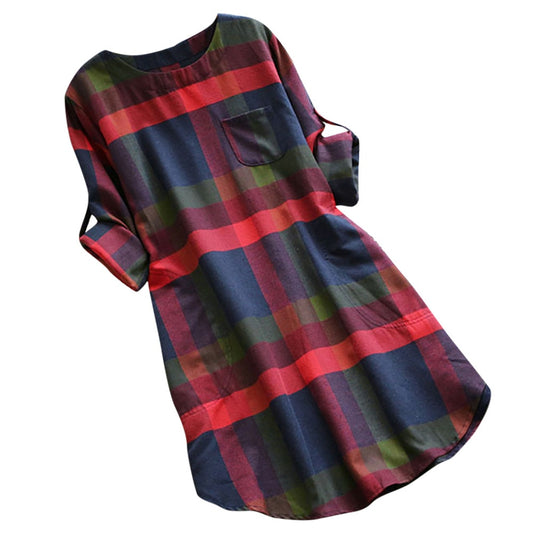 O Neck Long Sleeve Loose Pocket Blouse - Debshops