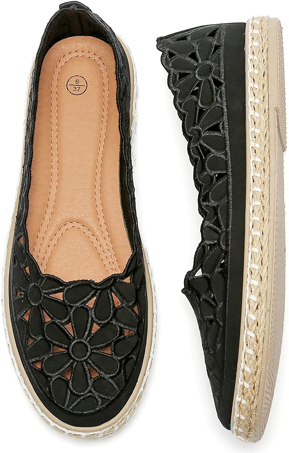 Women’s Ballet Flat Daisy Round Toe Slip On Rope Loafers - Debshops