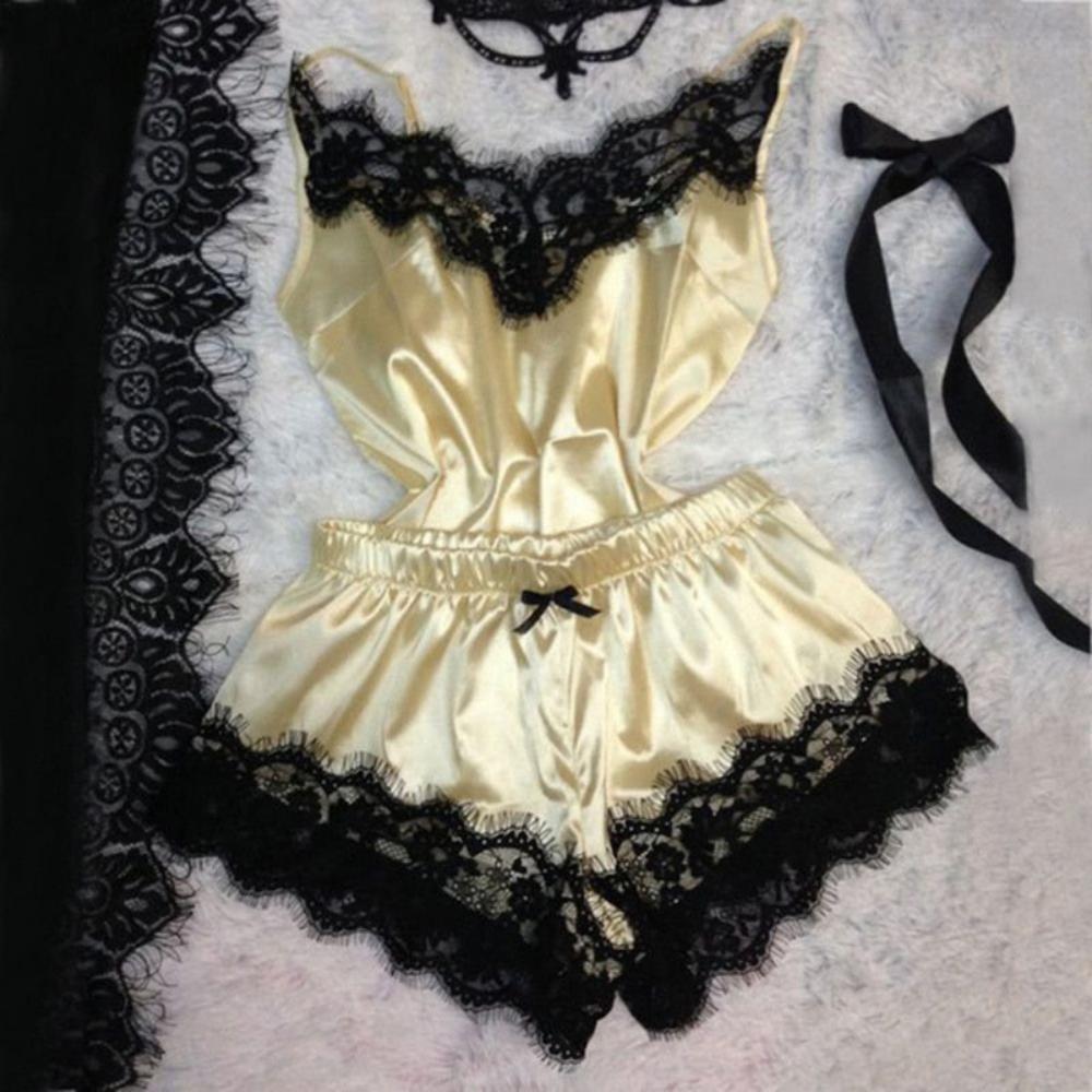Silk Lace Sleep-Wear Pajamas - Debshops
