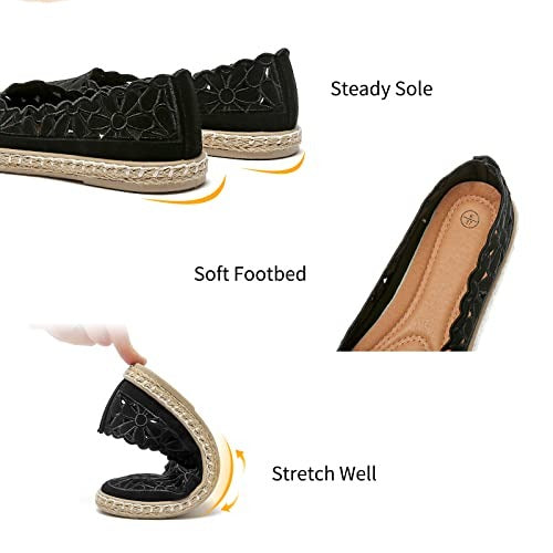 Women’s Ballet Flat Daisy Round Toe Slip On Rope Loafers - Debshops