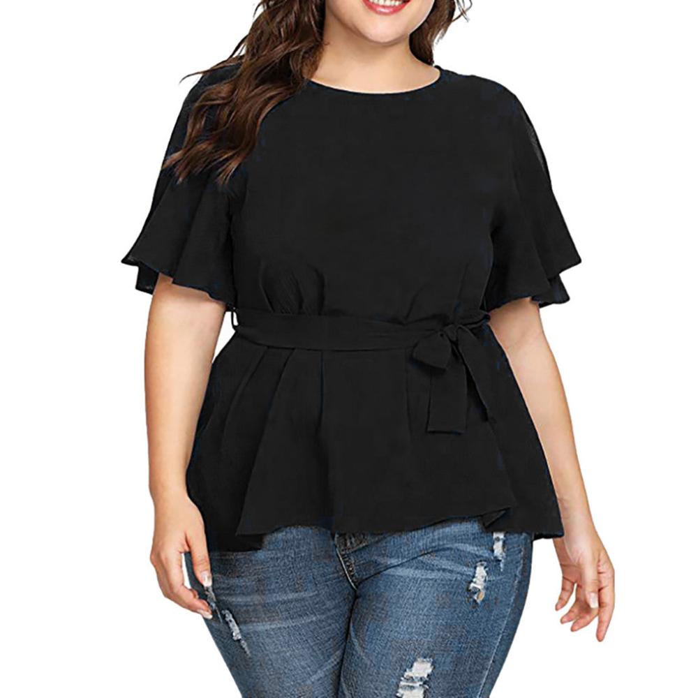 Plus Size Blouse Short Sleeve - Debshops
