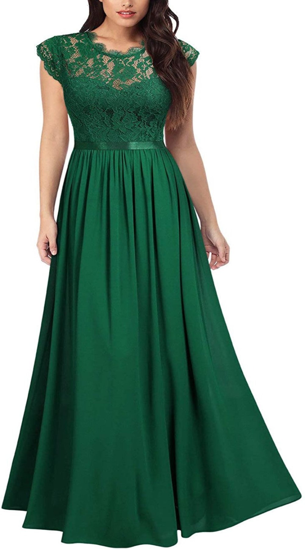 Floral Lace Evening Party Maxi Dress - Debshops