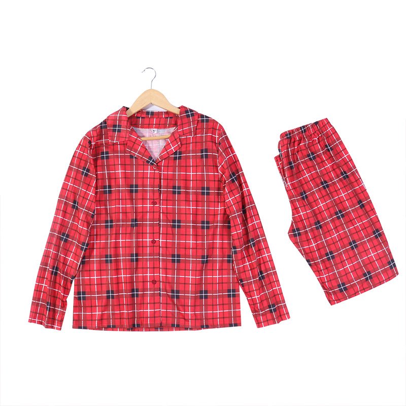 Christmas Matching Pajamas Plaid Cotton Family - Deb Shops