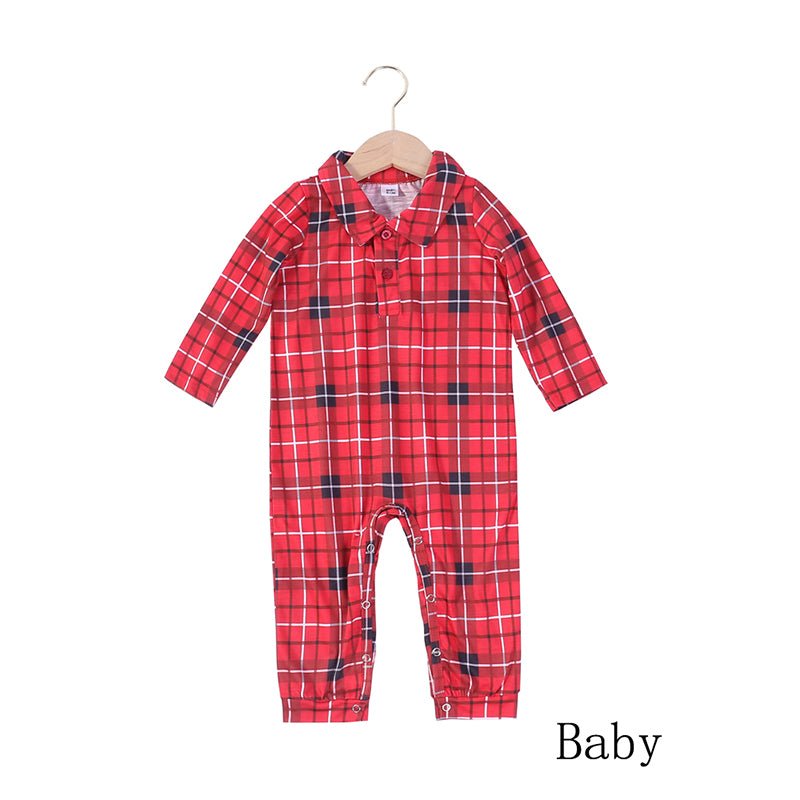 Christmas Matching Pajamas Plaid Cotton Family - Deb Shops