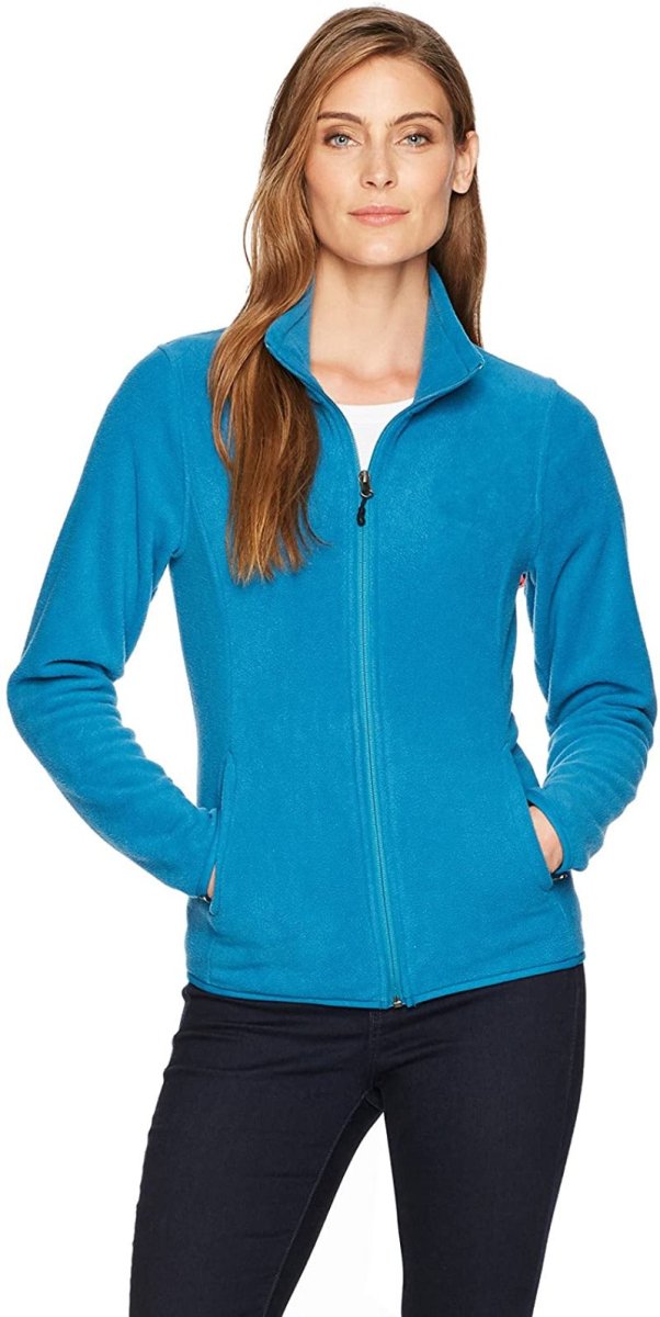 Classic Fit Long - Sleeve Full - Zip Fleece Jacket - Deb Shops