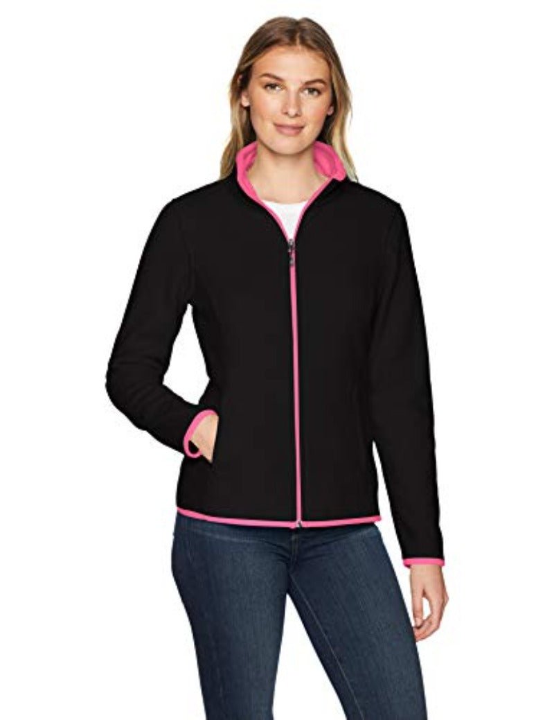 Classic Fit Long - Sleeve Full - Zip Fleece Jacket - Deb Shops
