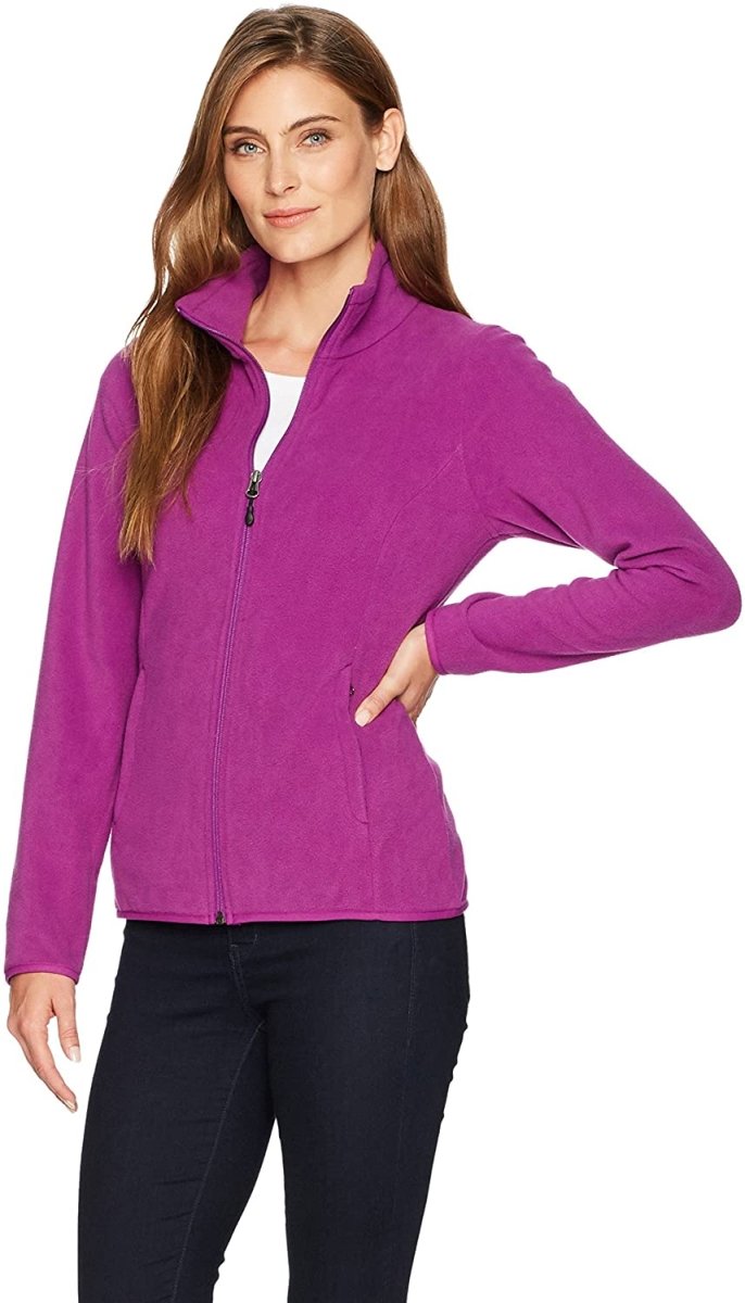 Classic Fit Long - Sleeve Full - Zip Fleece Jacket - Deb Shops