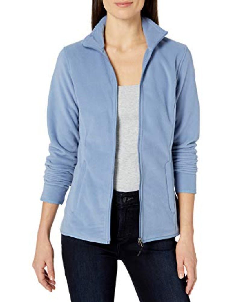 Classic Fit Long - Sleeve Full - Zip Fleece Jacket - Deb Shops