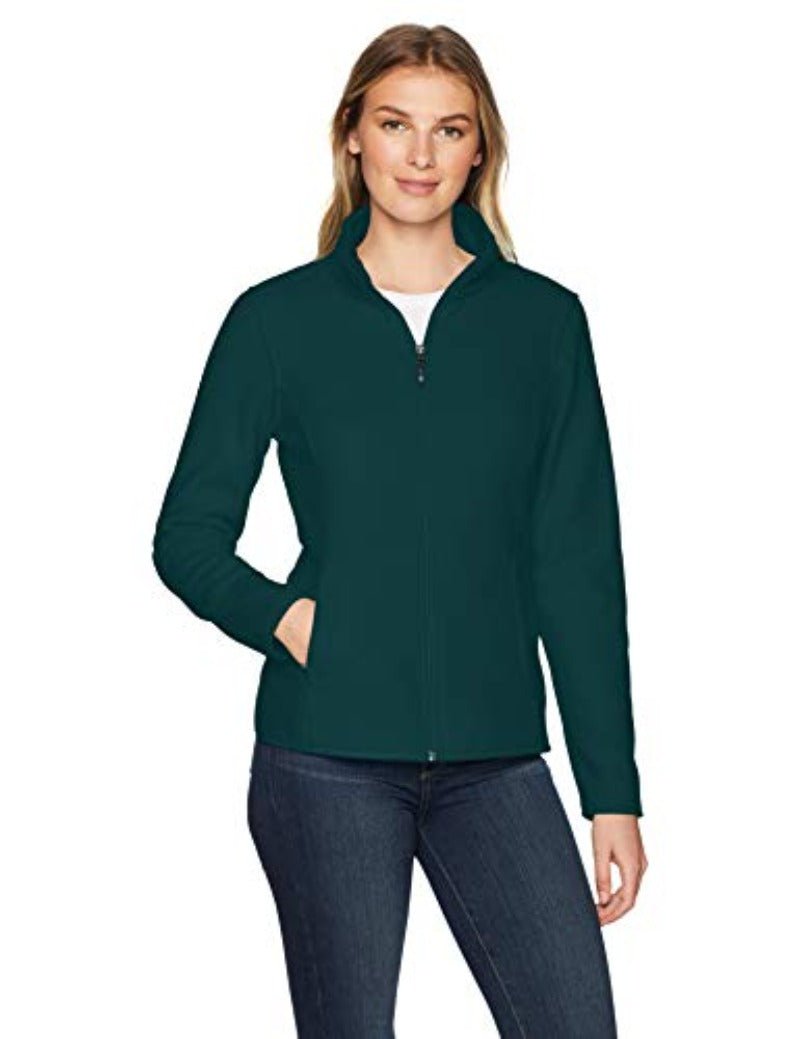 Classic Fit Long - Sleeve Full - Zip Fleece Jacket - Deb Shops