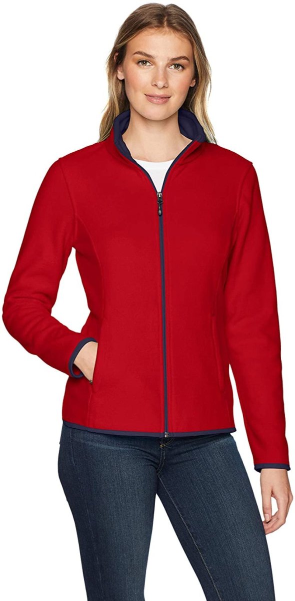 Classic Fit Long - Sleeve Full - Zip Fleece Jacket - Deb Shops