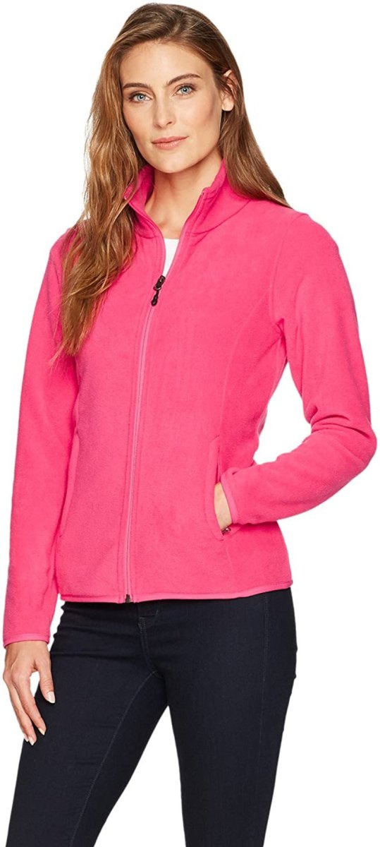 Classic Fit Long - Sleeve Full - Zip Fleece Jacket - Deb Shops