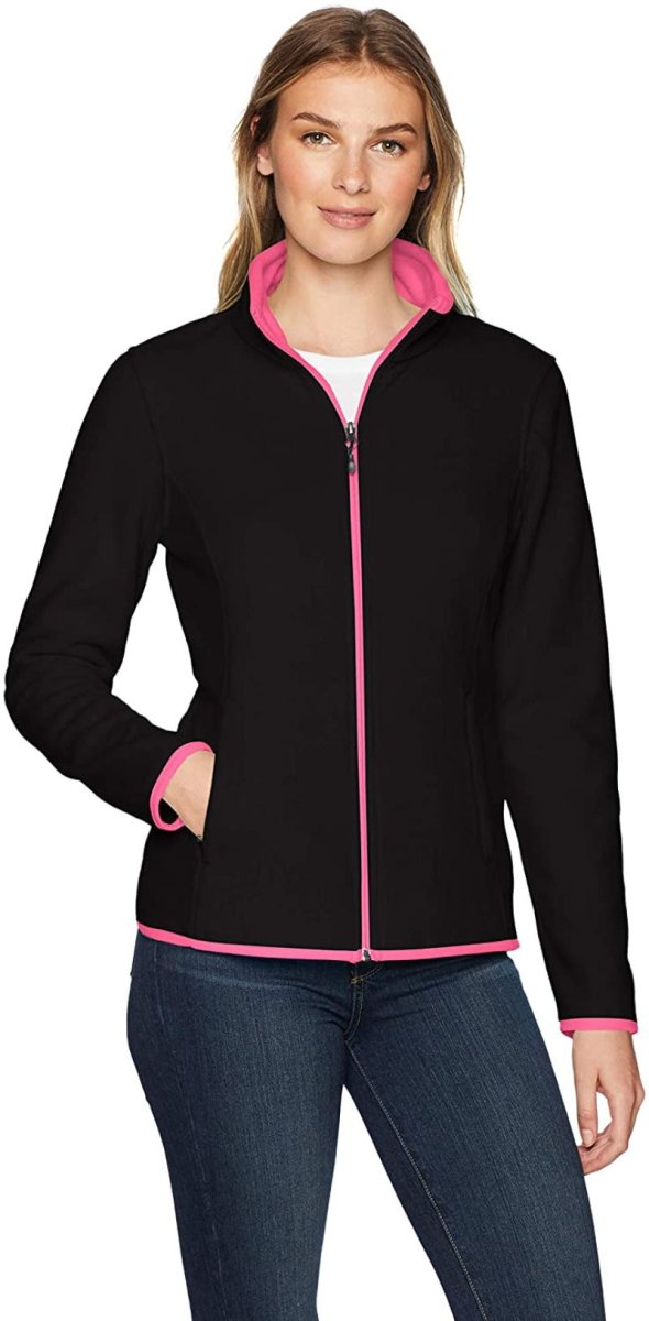 Classic Fit Long - Sleeve Full - Zip Fleece Jacket - Deb Shops