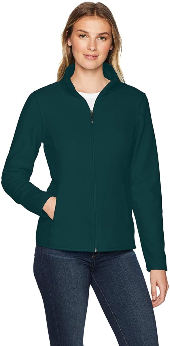 Classic Fit Long - Sleeve Full - Zip Fleece Jacket - Deb Shops