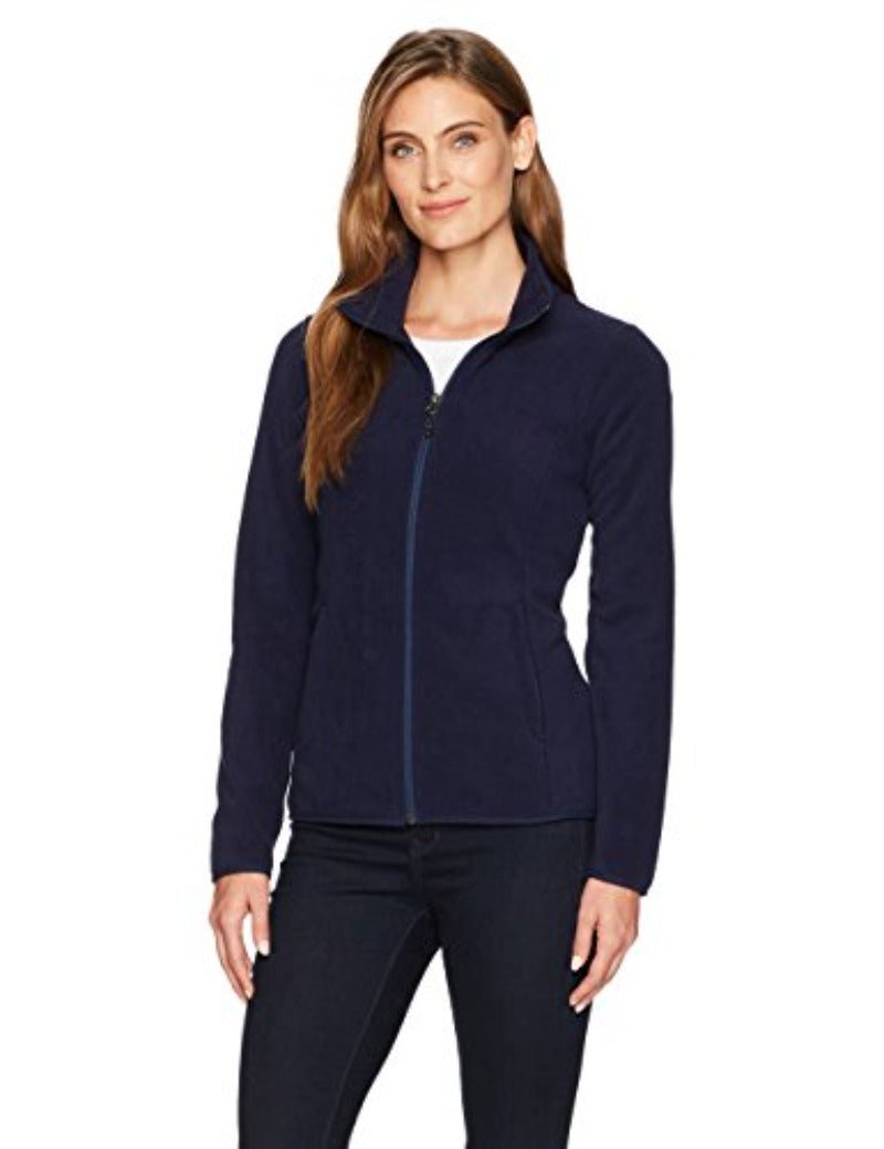 Classic Fit Long - Sleeve Full - Zip Fleece Jacket - Deb Shops