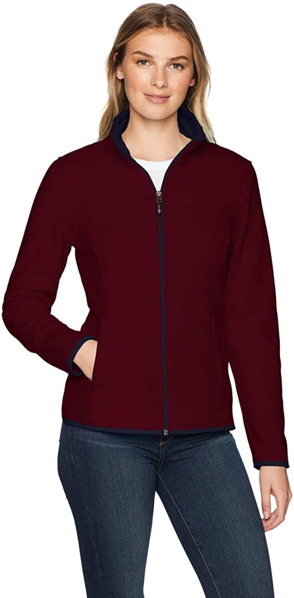 Classic Fit Long - Sleeve Full - Zip Fleece Jacket - Deb Shops