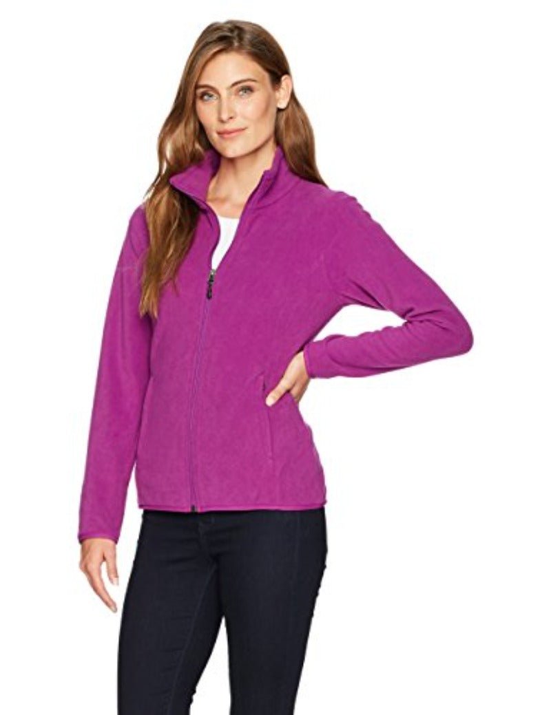 Classic Fit Long - Sleeve Full - Zip Fleece Jacket - Deb Shops