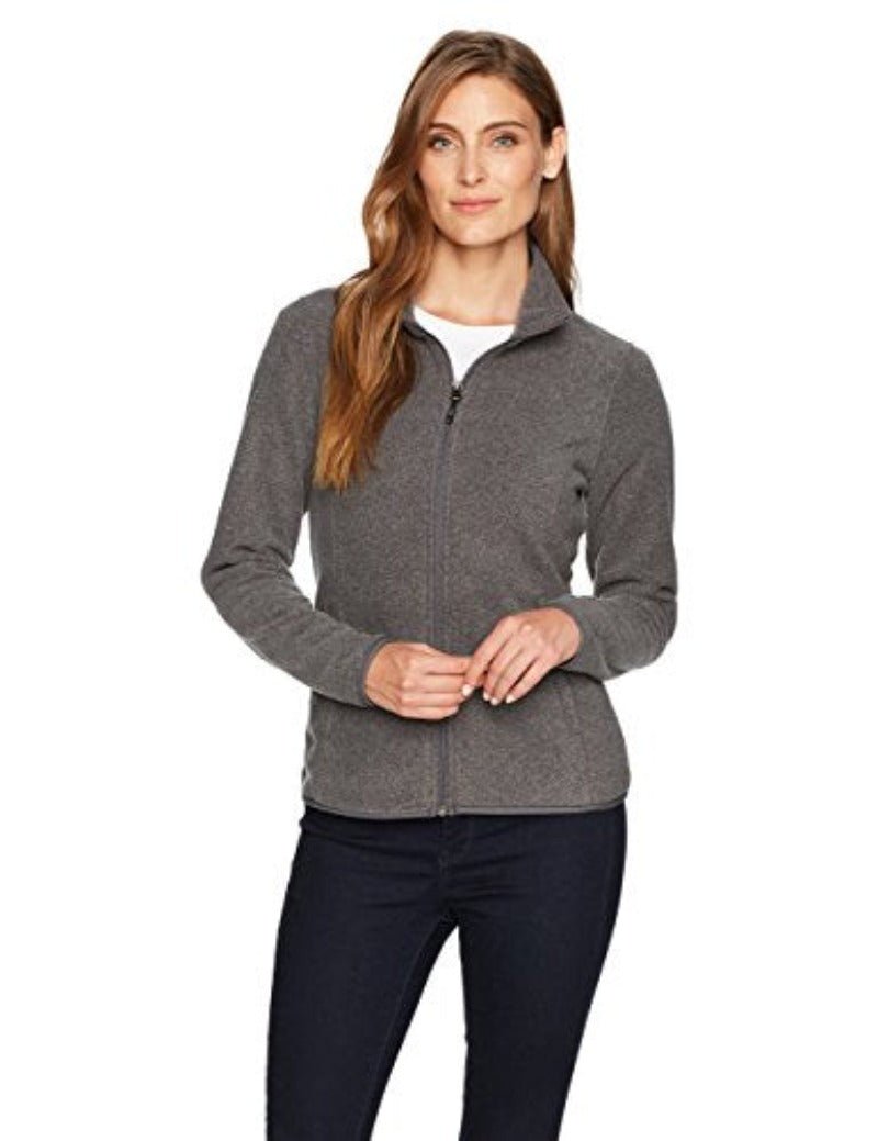 Classic Fit Long - Sleeve Full - Zip Fleece Jacket - Deb Shops