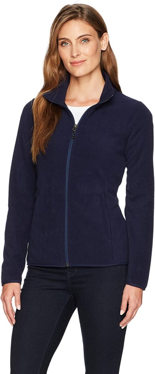 Classic Fit Long - Sleeve Full - Zip Fleece Jacket - Deb Shops