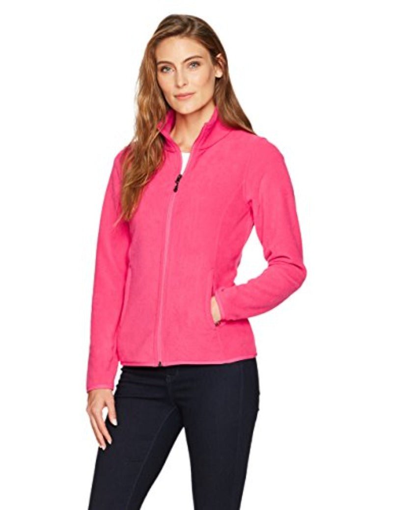 Classic Fit Long - Sleeve Full - Zip Fleece Jacket - Deb Shops