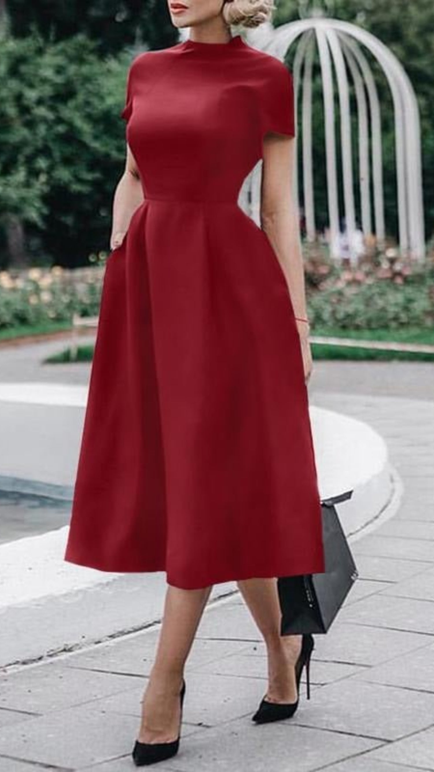 Elegant Vintage Fit Flare Prom Formal Retro Dress